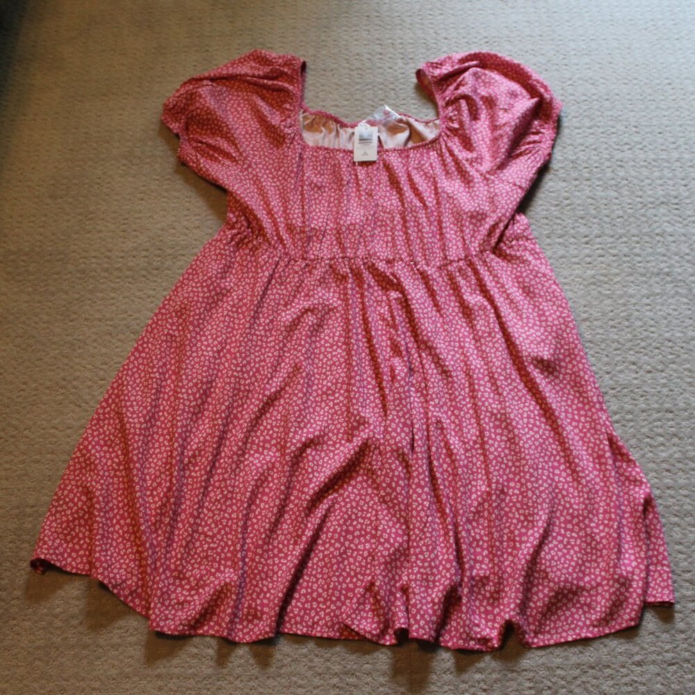 NWT Torrid Mini Button Front Skater Dress size 3X-Leopard Chateau Rose - Picture 8 of 10
